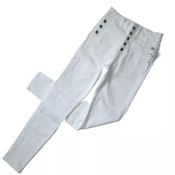 NWT J Brand Natasha in Blanc White Sky High Skinny Stretch Jeans - Picture 5 of 9